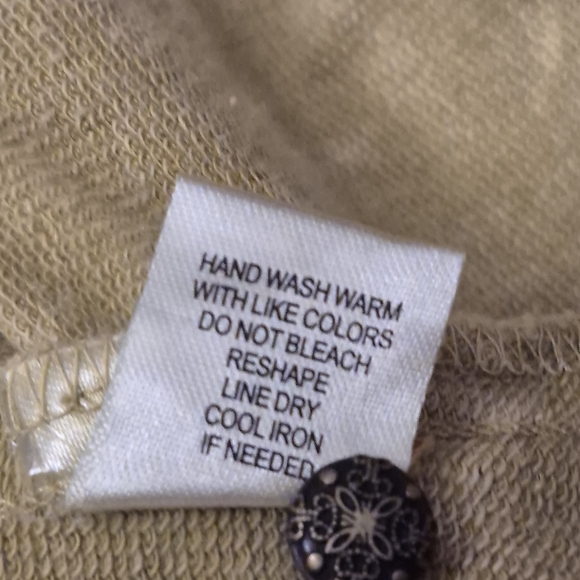 Aratta Silent Jouney Light Olive Green & Gold Jacket Blazer Boho Sz M - Picture 8 of 12